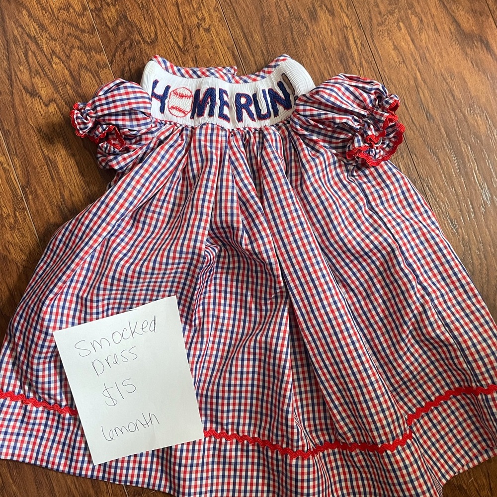 Smocked home run dress